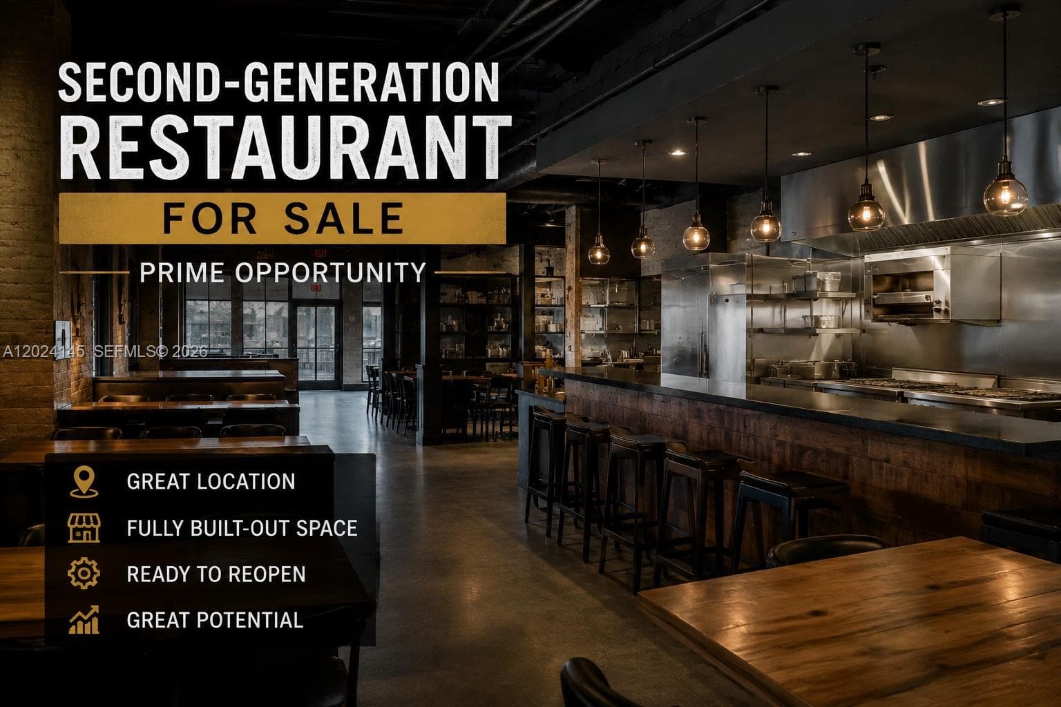 Second Generation Restaurant for Sale Prime Opportunity