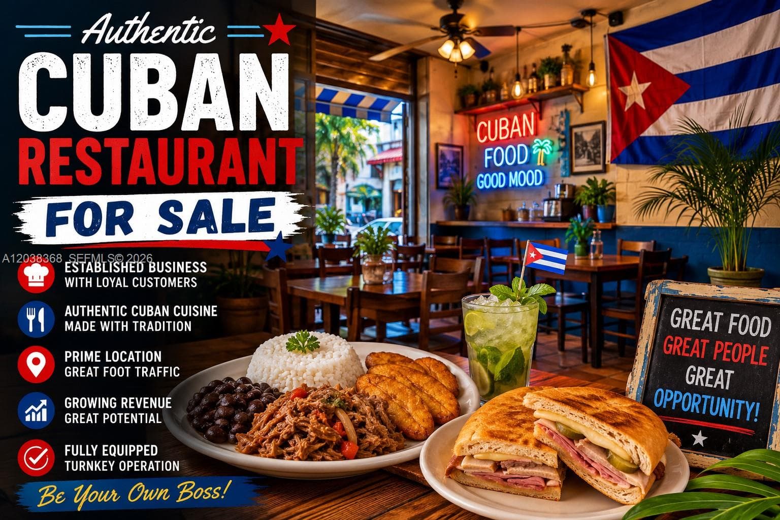 Restaurant for Sale High Traffic & Ready to Operate